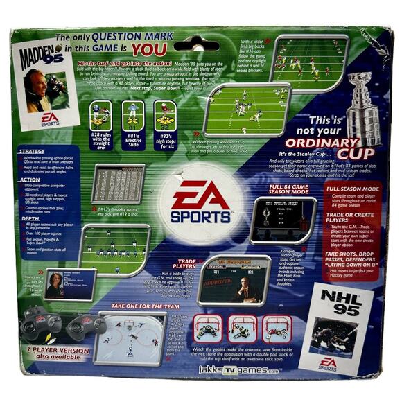Jakks Pacific EA Sports 2004 Plug n‎ Play Madden 95 & NHL 95 Video Game - Picture 4 of 8